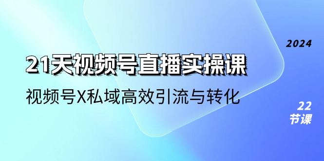 （10966期）21天-视频号直播实操课，视频号X私域高效引流与转化（22节课）-副业库