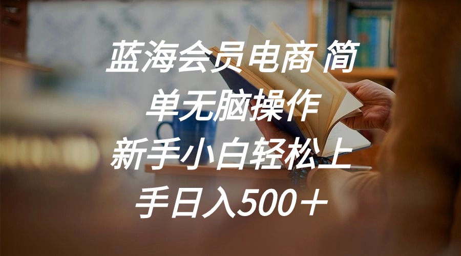 （11068期）蓝海会员电商 简单无脑操作 新手小白轻松上手日入500＋-副业库