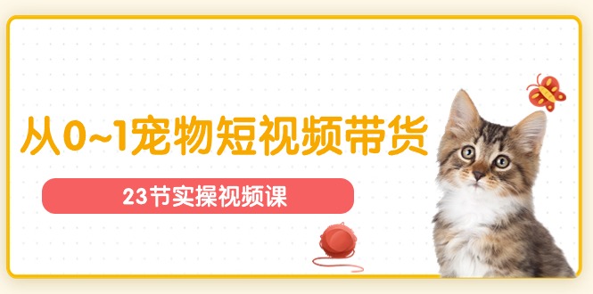 （11086期）宠物行业从0~1宠物短视频带货实操课（23节课）-副业库
