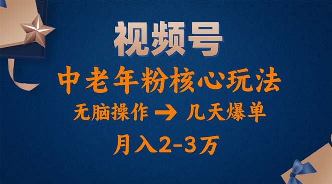 （11288期）视频号火爆玩法，高端中老年粉核心打法，无脑操作，一天十分钟，月入两万-副业库