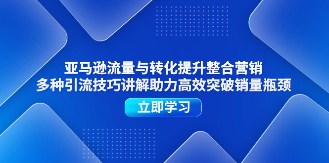 （11335期）亚马逊流量与转化提升整合营销，多种引流技巧讲解助力高效突破销量瓶颈-副业库