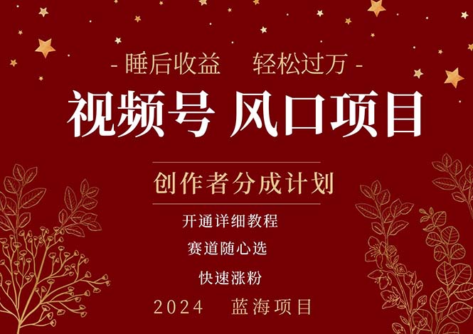 （11331期）拥有睡眠收益的微信视频号大风口项目，轻松月入过万+，多赛道选择，可…-副业库