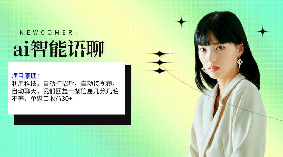 （11383期）ai智能语聊，单窗口30+单机500+，无脑干！！！-副业库