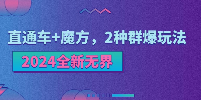 （11479期）2024全新无界：直通车+魔方，2种群爆玩法-副业库