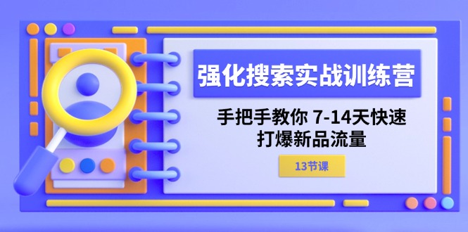 （11557期）强化 搜索实战训练营，手把手教你 7-14天快速-打爆新品流量（13节课）-副业库