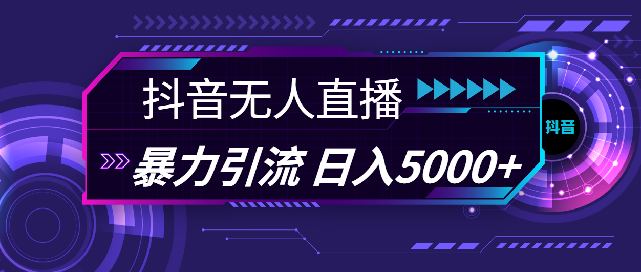（11709期）抖音无人直播，暴利引流，日入5000+-副业库