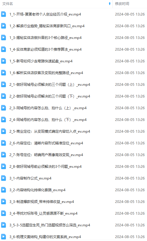 图片[2]-（11991期）实体店老板获客特训营：认知、定位、文案、矩阵、直播、AI等（72节）-副业库