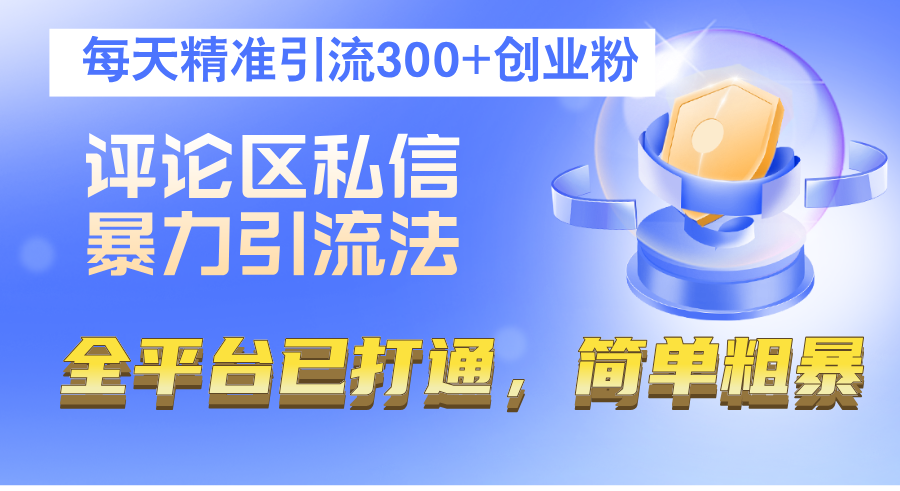 （12714期）评论区私信暴力引流法，每天精准引流300+创业粉，全平台已打通，简单粗暴-副业库