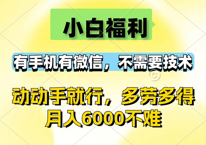 （12565期）小白福利，有手机有微信，0成本，不需要任何技术，动动手就行，随时随…-副业库