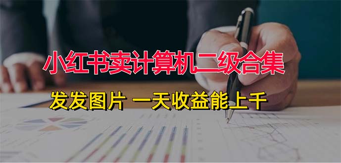 （12228期）小红书卖计算机二级合集，发发图片 一天收益能上千-副业库