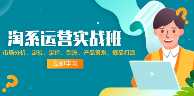 （12186期）淘系运营实战班：市场分析、定位、定价、引流、产品策划，爆品打造-副业库