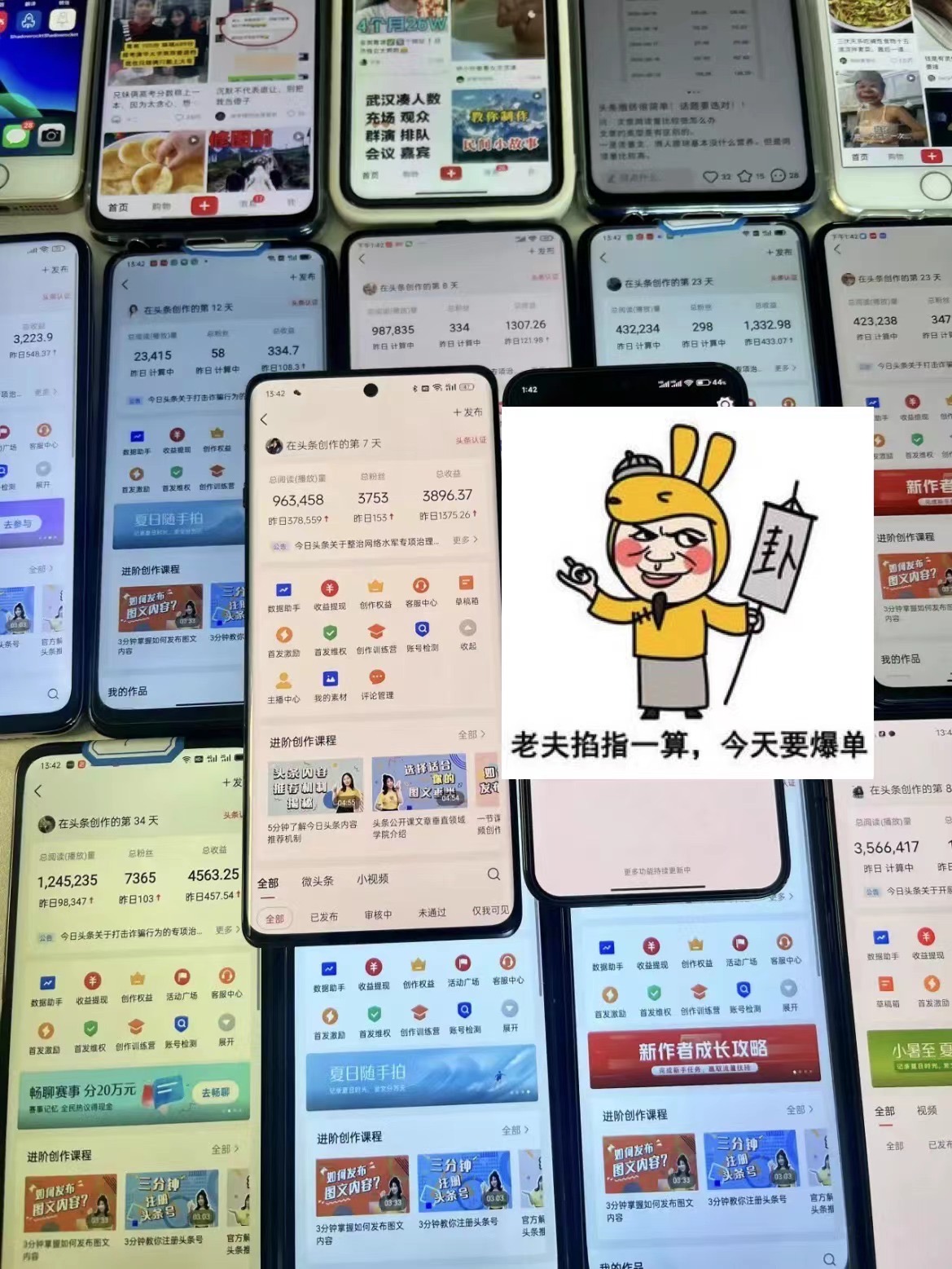 图片[2]-（12040期）一分钟一条  狂撸今日头条 单作品日收益300+  批量日入2000+-副业库