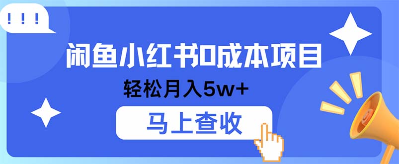 （12777期）小鱼小红书0成本项目，利润空间非常大，纯手机操作-副业库