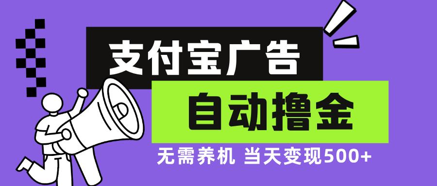 （13101期）支付宝广告全自动撸金，无需养机，当天落地500+-副业库