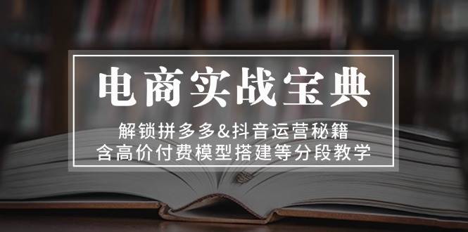 （13195期）电商实战宝典 解锁拼多多&抖音运营秘籍 含高价付费模型搭建等分段教学-副业库