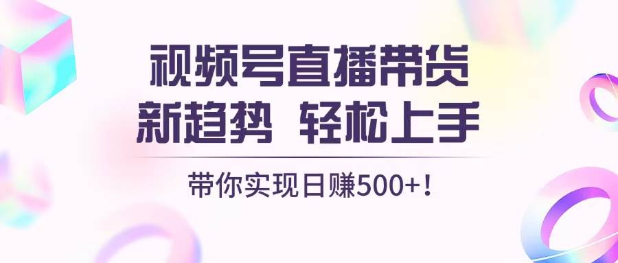 （13370期）视频号直播带货新趋势，轻松上手，带你实现日赚500+-副业库