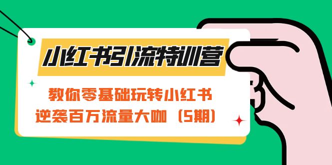 小红书引流特训营-第5期：教你零基础玩转小红书，逆袭百万流量大咖-副业库
