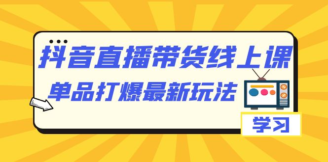 抖音·直播带货线上课，单品打爆最新玩法（12节课）-副业库
