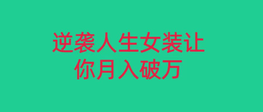 小红书女装无货源月入过万，只要努力就会有成效！-副业库