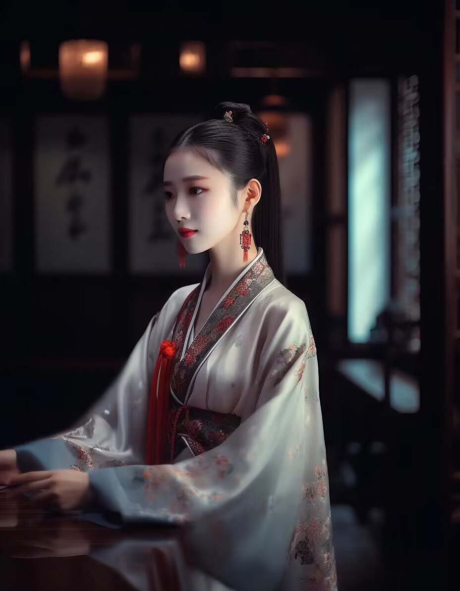 图片[8]-Midjourney关键词-AI生成中国风古装汉服美女人像提示关键词-副业库