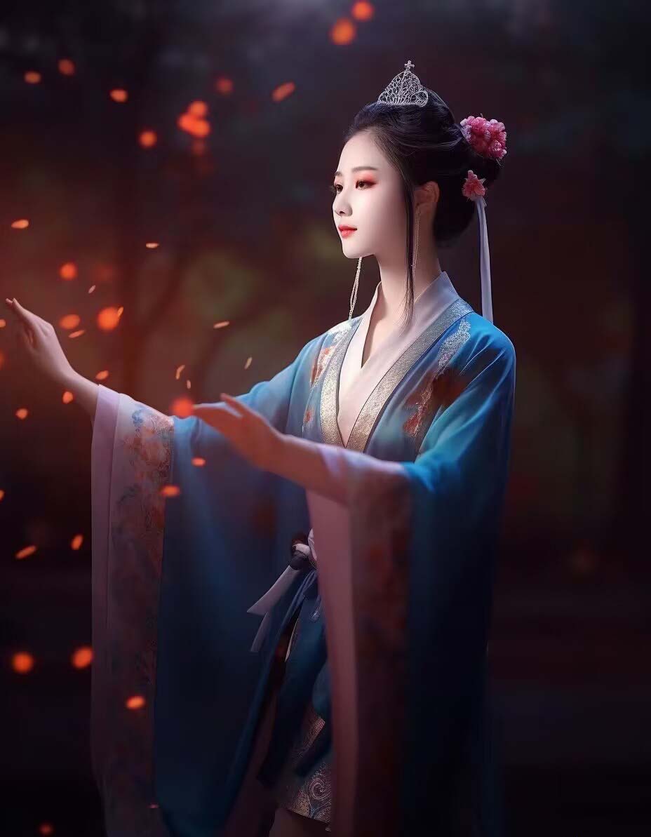 图片[9]-Midjourney关键词-AI生成中国风古装汉服美女人像提示关键词-副业库