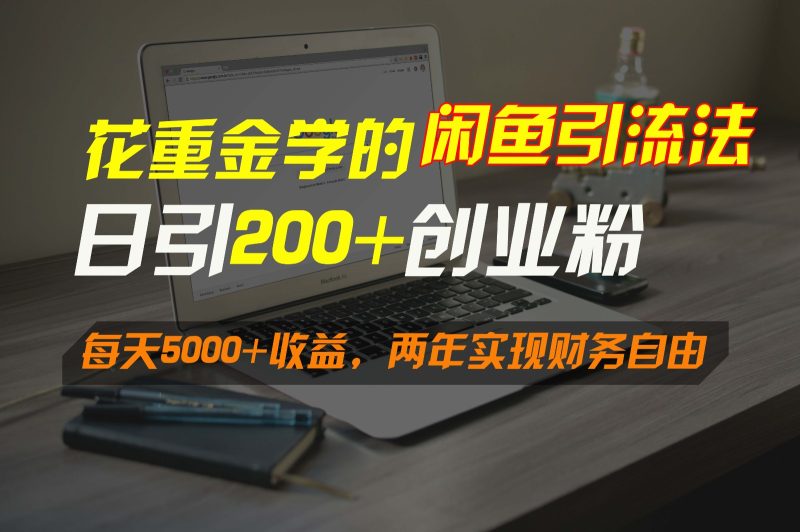 花重金学的闲鱼引流法,日引流300+创业粉,每天5000+收益,两年实现财务自由-副业库