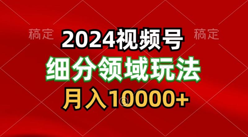 2024视频号分成计划细分领域玩法，每天5分钟，月入1W+-副业库