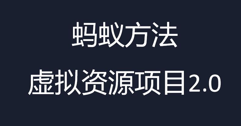 虚拟资源掘金课，虚拟资源的全套玩法 价值1980元-副业库