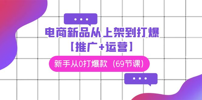 电商新品从上架到打爆【推广+运营】，新手从0打爆款（69节课）-副业库