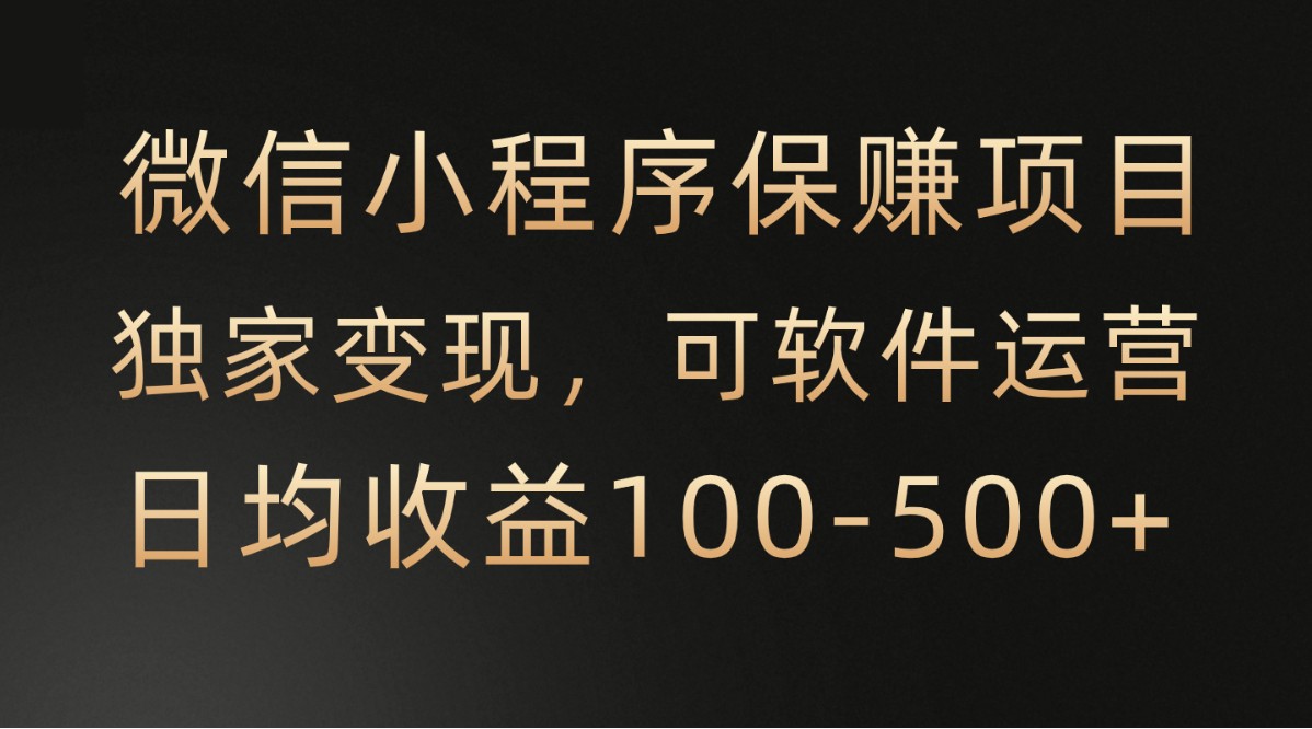 腾讯官方项目，可软件自动运营，稳定有保障，时间自由，永久售后，日均收益100-500+-副业库