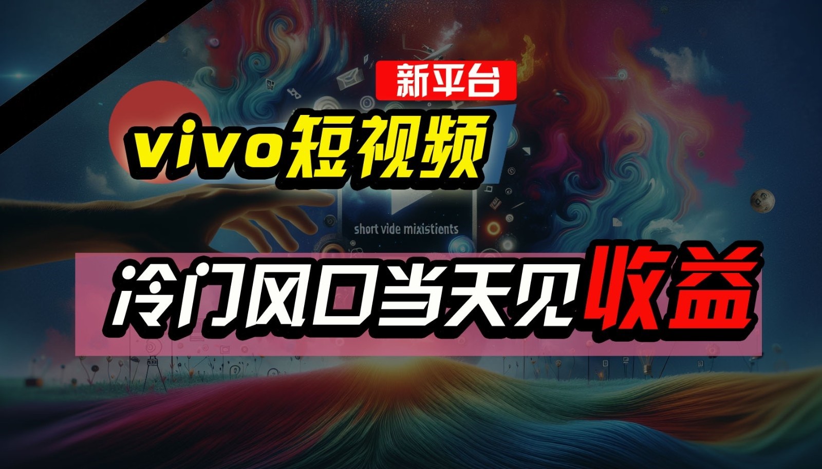 全新平台vivo短视频，新风口AI混剪无脑搬运，冷门风口当天见收益，7天撸了2300+了-副业库
