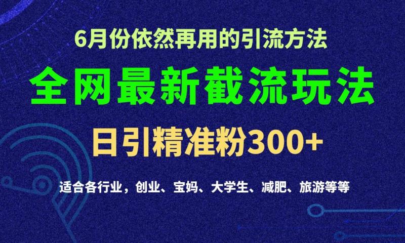 2024全网最新截留玩法，每日引流突破300+-副业库
