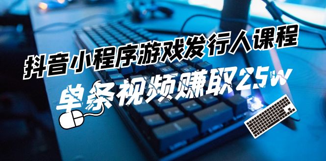 抖音小程序游戏发行人课程：带你玩转游戏任务变现，单条视频赚取25w-副业库