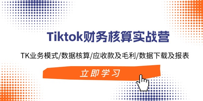 Tiktok财务核算实战营：TK业务模式/数据核算/应收款及毛利/数据下载及报表-副业库