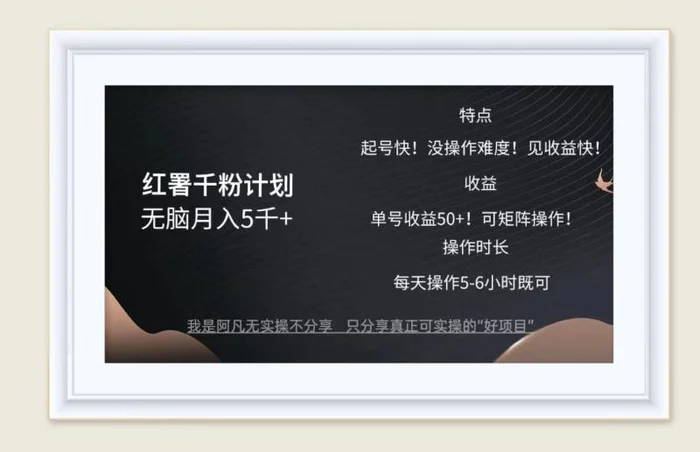 红薯千粉计划无脑月入5千+！既做既赚！-副业库