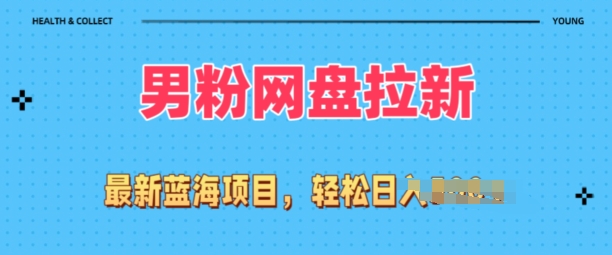 全网最新男粉项目，网盘拉新玩法，小白也可上手操作-副业库