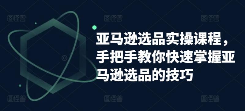 亚马逊选品实操课程，手把手教你快速掌握亚马逊选品的技巧-副业库