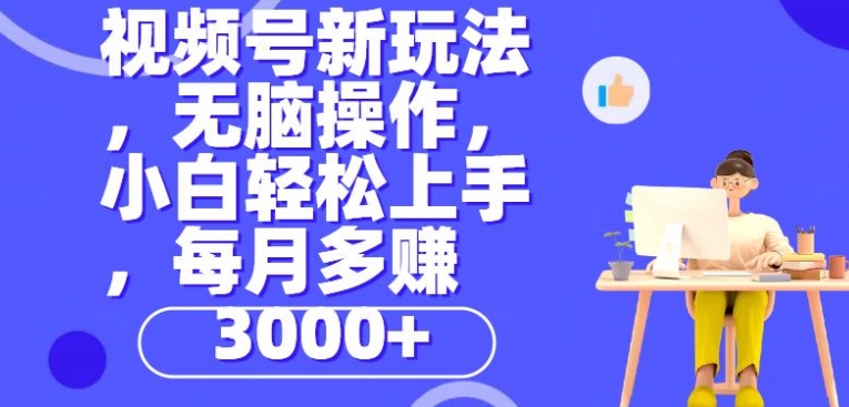 视频号新玩法，无脑操作，小白也能轻松上手，每个月多赚3000+-副业库