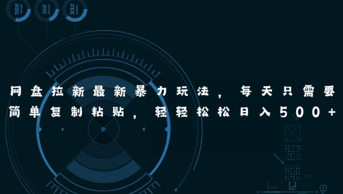 网盘拉新最新暴力玩法，每天简单只需要复制粘贴，轻轻松松日入五张-副业库