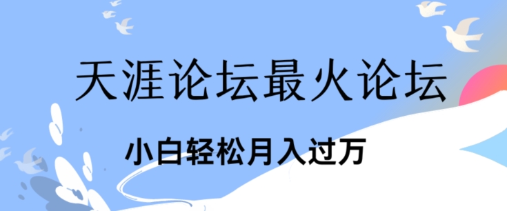 引爆私域利用最火话题天涯论坛、小白轻松月入过w-副业库