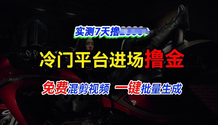 全新冷门平台vivo视频，快速免费进场搞米，通过混剪视频一键批量生成，实测7天撸2.3k-副业库
