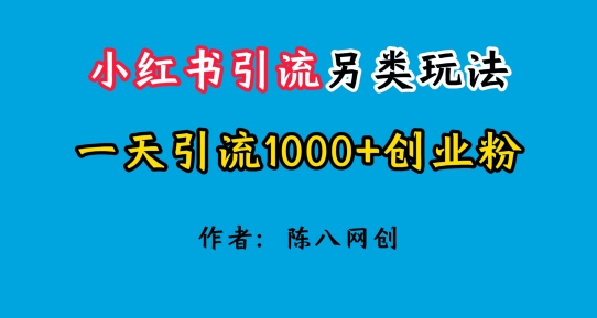 2024小红书引流另类玩法，一天引流1000+创业粉-副业库