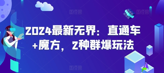2024最新无界：直通车+魔方，2种群爆玩法-副业库