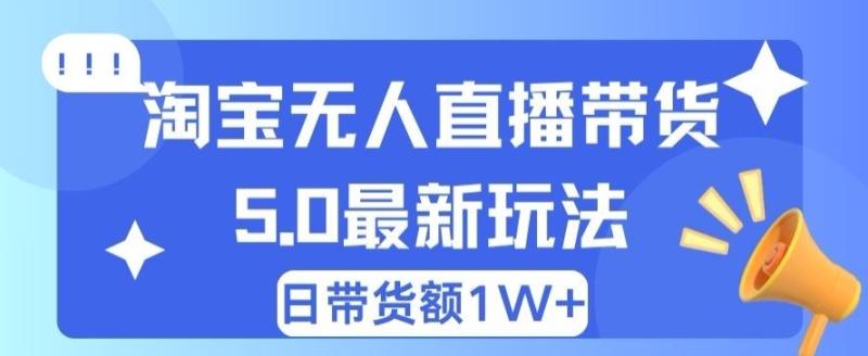 蓝海项目 淘宝无人直播冷门赛道 日赚500+无脑躺赚 小白有手就行-副业库