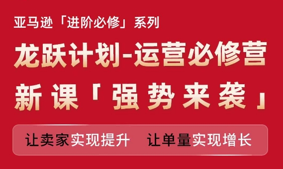 亚马逊进阶必修系列，龙跃计划-运营必修营新课，让卖家实现提升 让单量实现增长-副业库