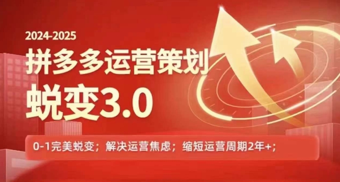 2024-2025拼多多运营策略蜕变3.0，0~1完美蜕变，解决信息焦虑-副业库