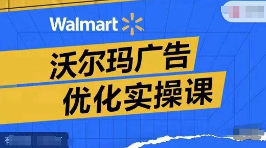 沃尔玛广告优化实操课，广告报告实操讲解，广告如何提高转化和ROAS等-副业库