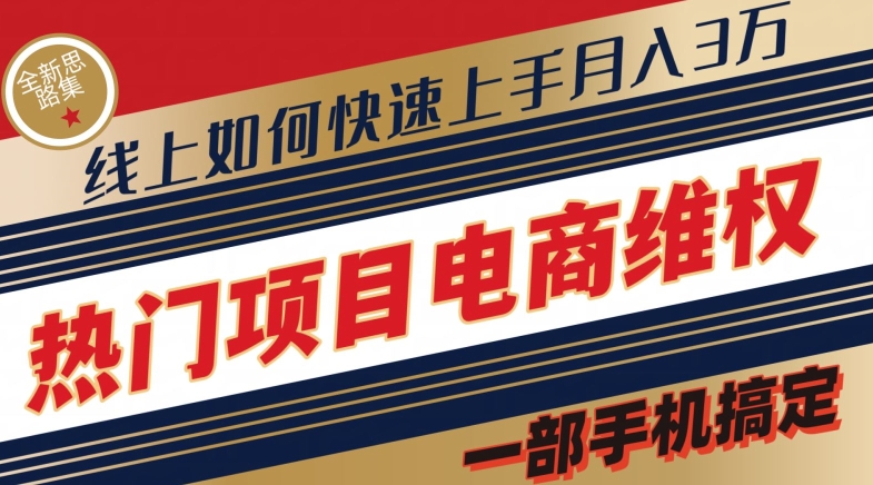 热门项目电商维权全新思路集，一部手机搞定【仅揭秘】-副业库