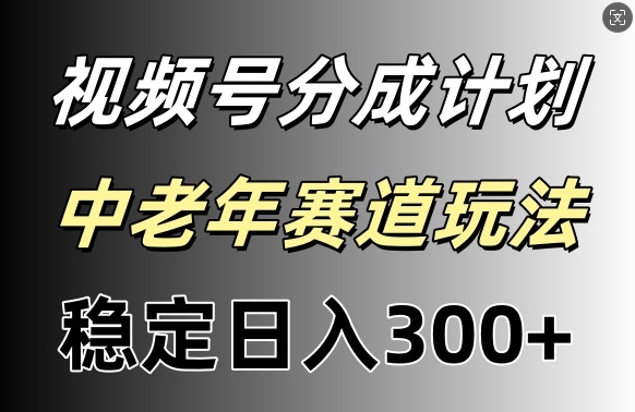 视频号收益稳定日入300+，月入一w+-副业库