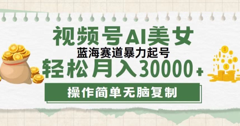 视频号创作者计划，下半年全新赛道，无需剪辑，AI生成，稳过原创，小白落地实操教学-副业库